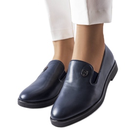 Marinblå enkla Concord-skor