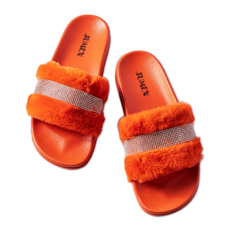 Orange sliders med cubic zirconia från Carrito