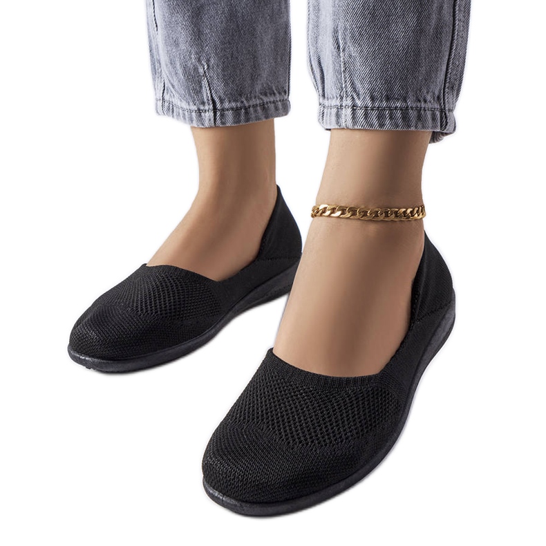 Svarta tygballerinor från Provencher