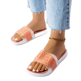 Beiga gummitofflor från Paris beige