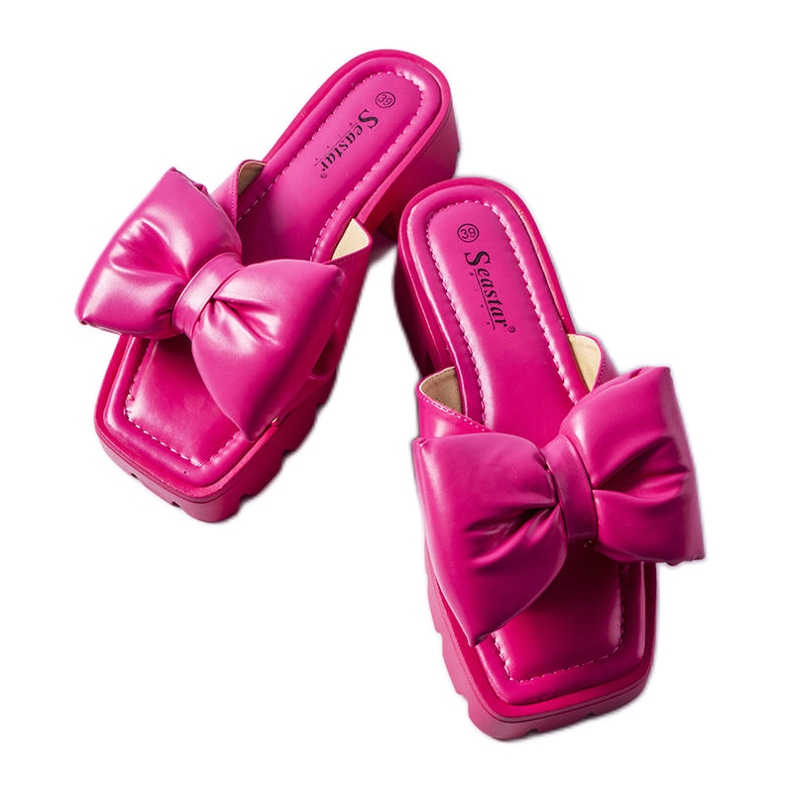 Seastar Fuchsia tofflor med traktorsulor från Bossé rosa