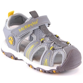 Grå McKeylor 47702 sandaler för pojkar med kardborreband