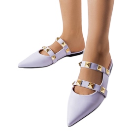 Lila rutschkanor med dubb från Ruckman violett