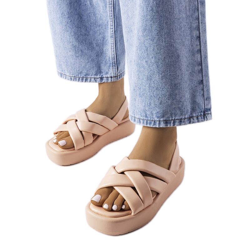 Rosa Horseshoe platåsandaler