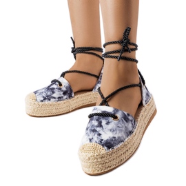Svarta espadrillor med snörning från Duffet