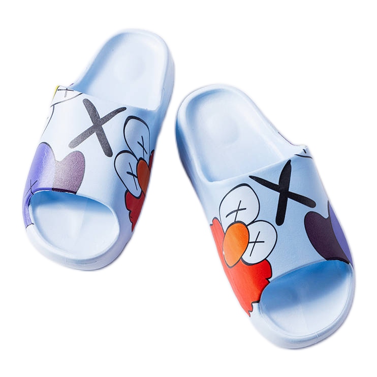 BM Blå flip flops med tryck