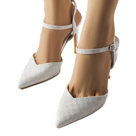 Gallia silver glänsande klackar