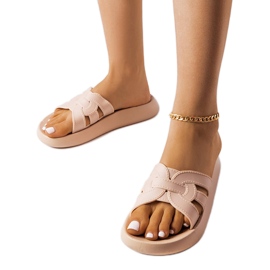 Beiga gummitofflor från Coudert beige