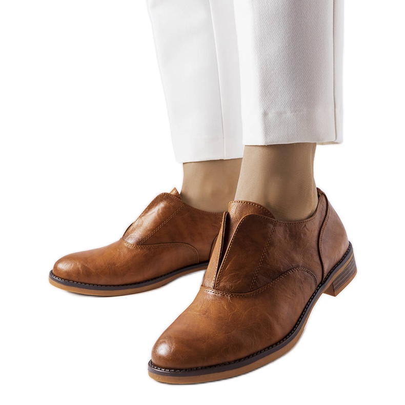Beige brogues LS5379 Camel brun