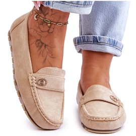 Castelo Beige Loafers i mocka