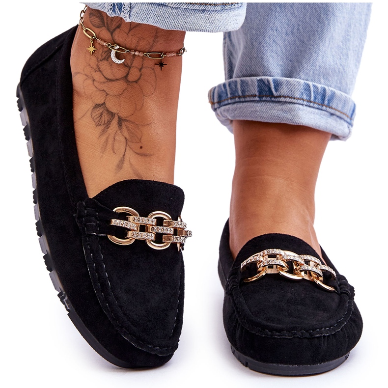 Dam Loafers i mocka Svart Sorento