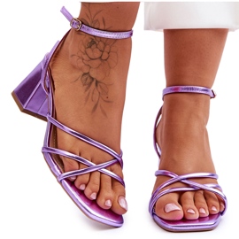 Fashionabla Felisa Violet högklackade sandaler purpur