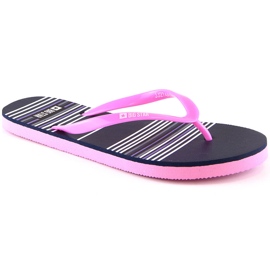 Platta flip-flops för kvinnor, rosa Big Star JJ274A352