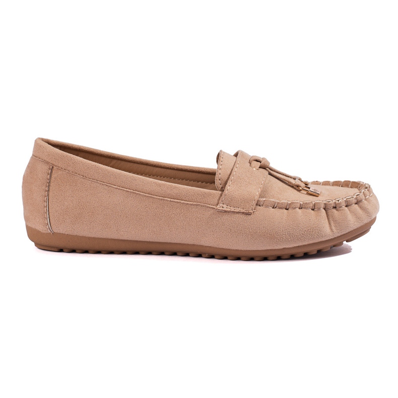Loafers i beige mocka för kvinnor från Shelovet