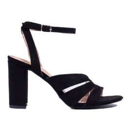 Shelovet svarta blocksandaler
