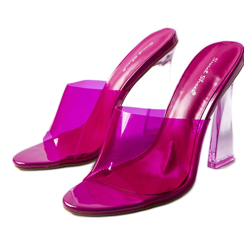 Rosa transparenta sliders från Clichy