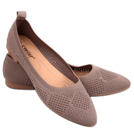 Forlani Khaki Openwork Ballet Flats brun