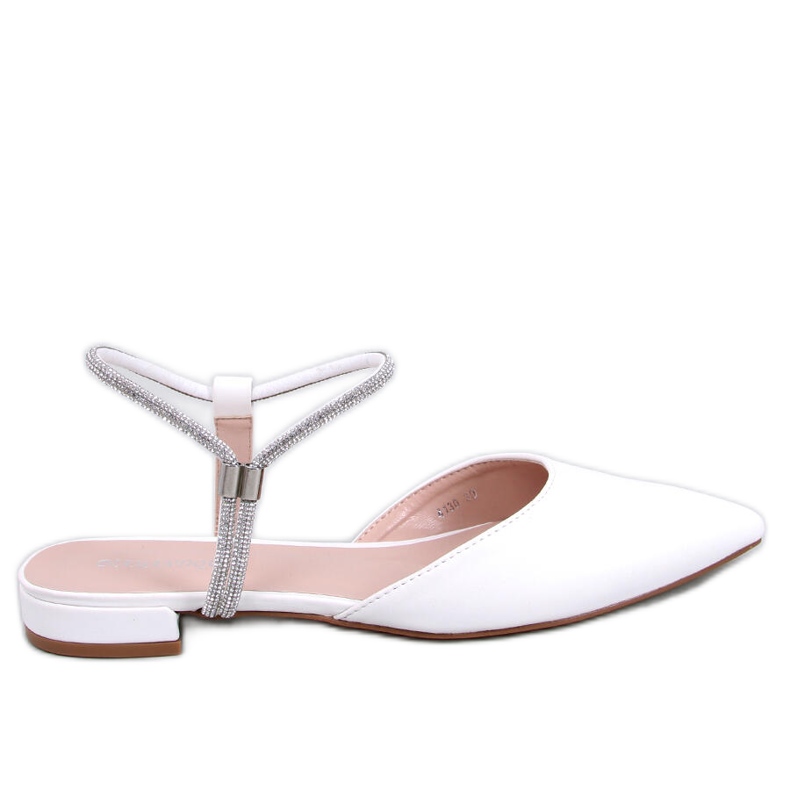 Ballerinor med öppen klack från Durie White vit