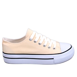 BM Fargis Beige klassiska sneakers för kvinnor
