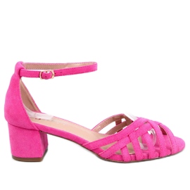 BM Kermel Fuchsia sandaler med låg klack rosa