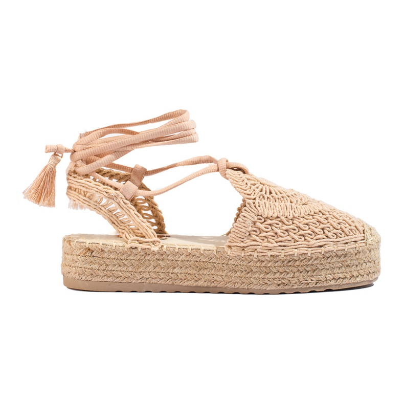 Mörkbeige espadrillor från Shelovet boho