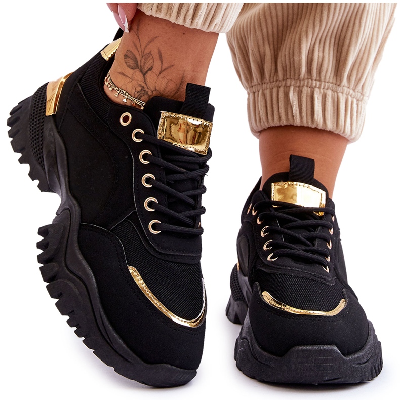 Classic Platform Sneakers Black Need It svart