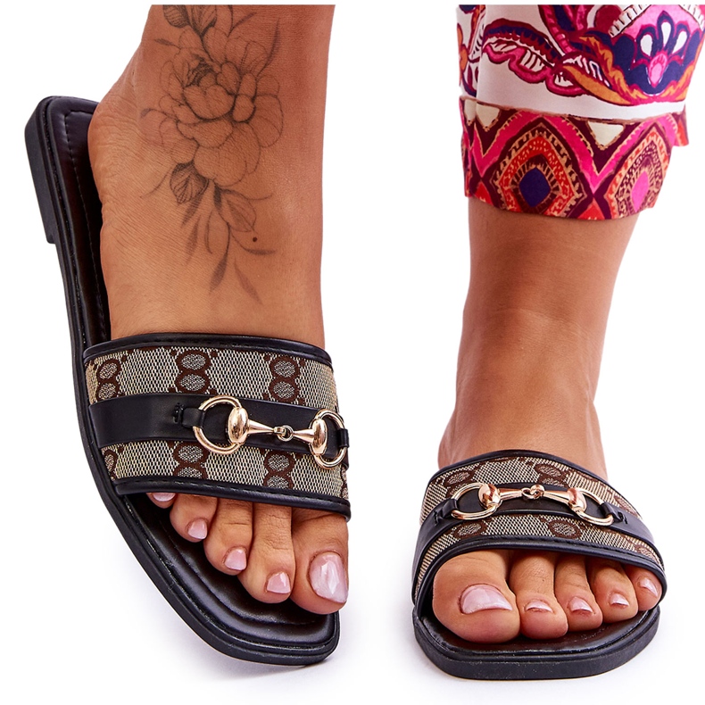 FG1 Klassiska platta klackar Svart Marlene