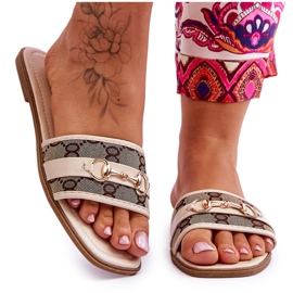 Klassiska platta klackar Beige Marlene