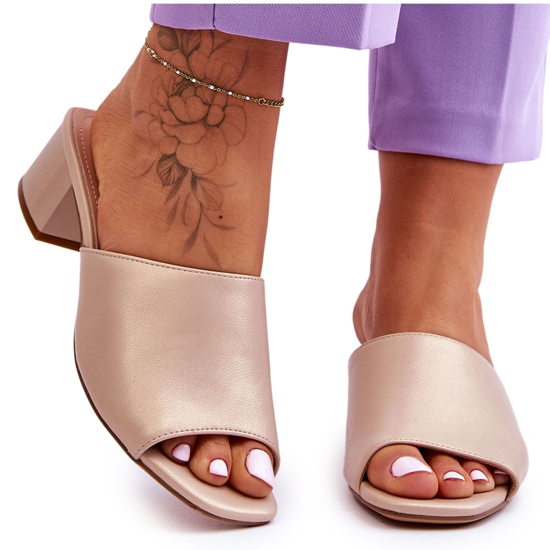 Eleganta Smooth Tofflor Sergio Leone KL317 Beige