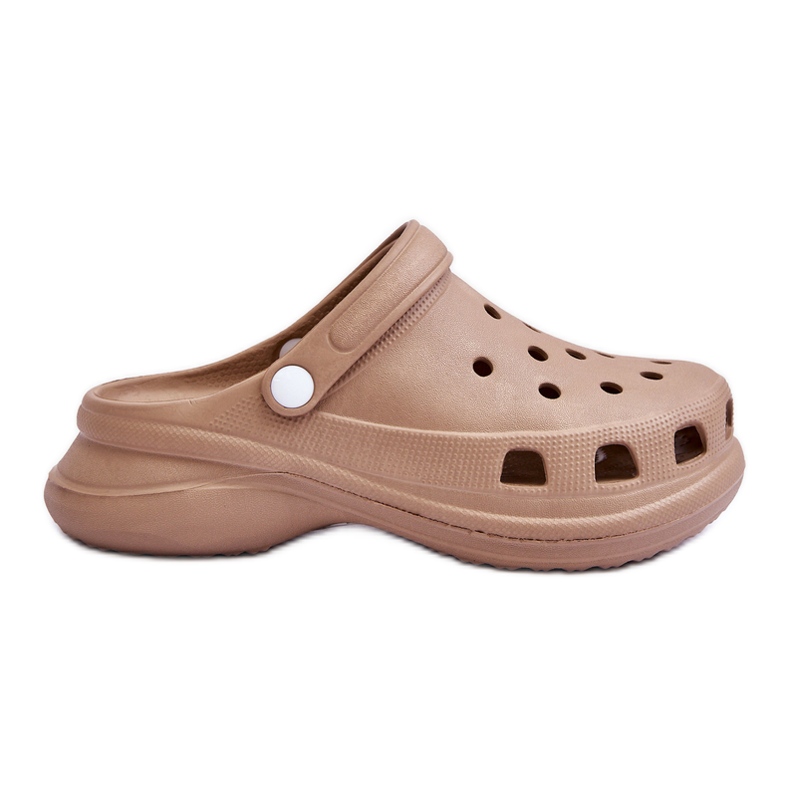PG2 Skum Crocs sandaler på en tjock sula Beige Katniss