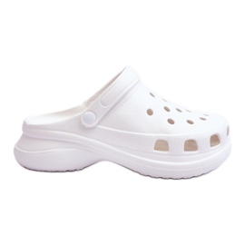PG2 Foam Tofflor Crocs På En Chunky Sula Vit Katniss
