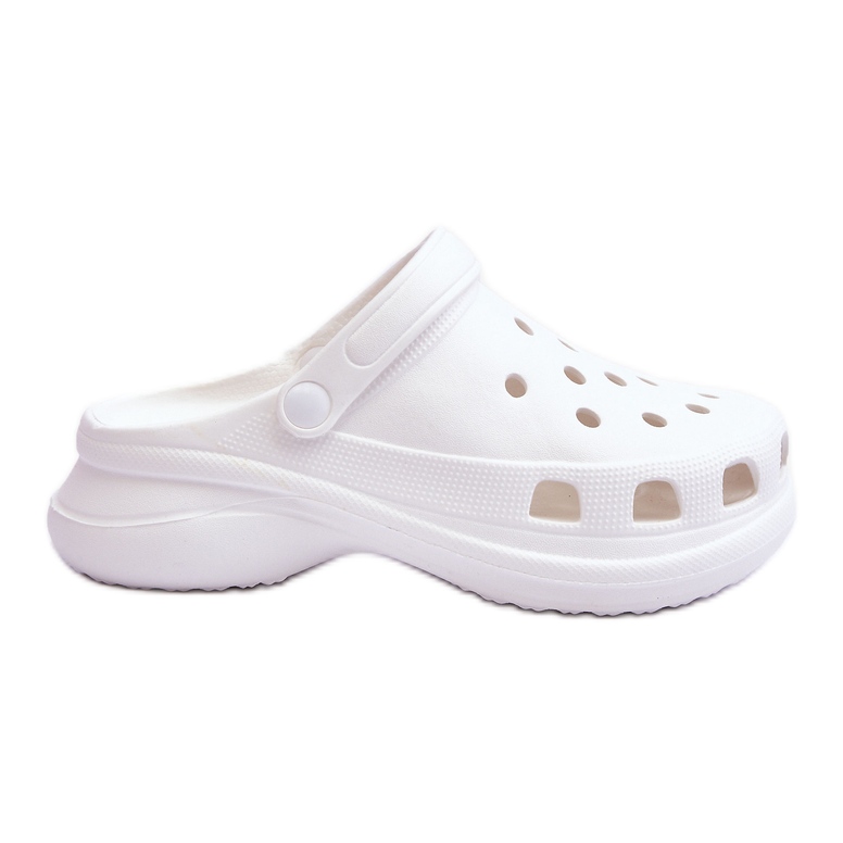 PG2 Foam Tofflor Crocs På En Chunky Sula Vit Katniss