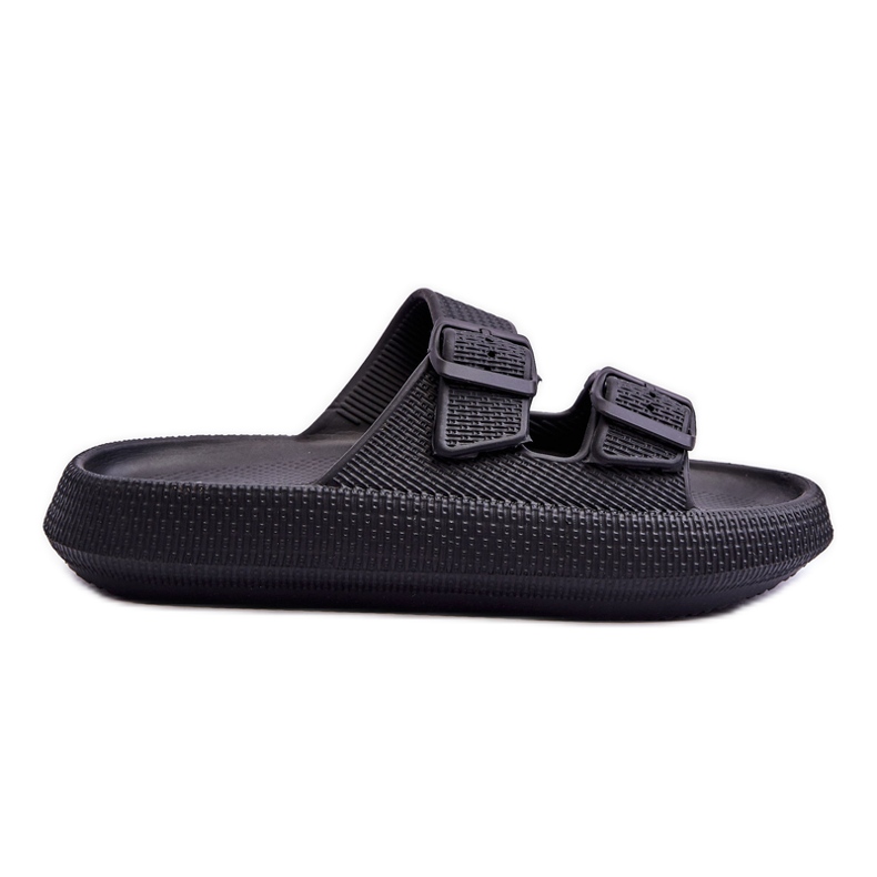 Damtofflor i skum med ränder Svart Sharmen