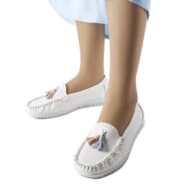 Maryville loafers i vitt läder