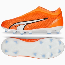 Puma Ultra Match Ll FG/AG 107229 01 fotbollsskor orange apelsiner och röda