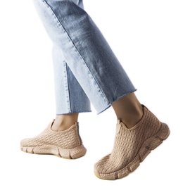 Beiga sport slip-on sneakers från Obenor beige