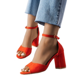 Diashas orange blocksandaler