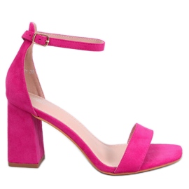Aisha Fuchsia sandaler med klack rosa