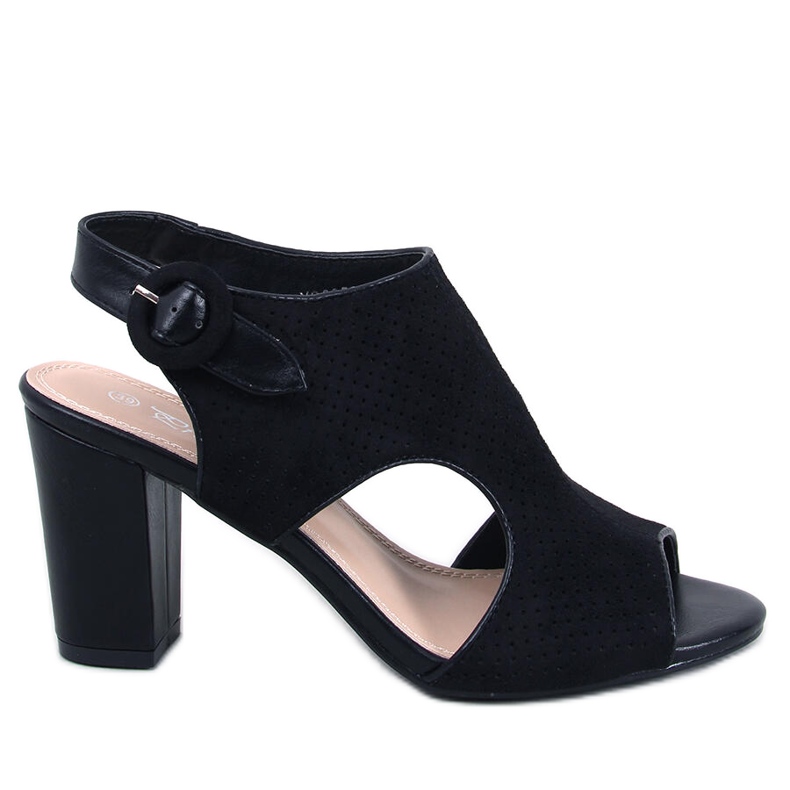 Morillo Svarta sandaler med öppen klack