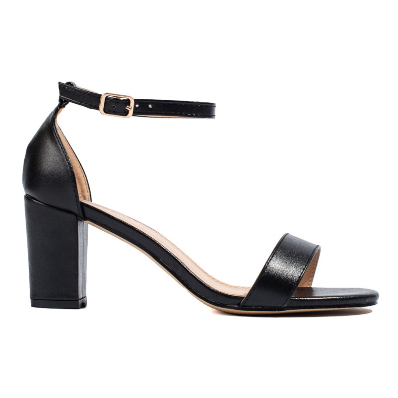 Shelovet sandaler med svarta klackar