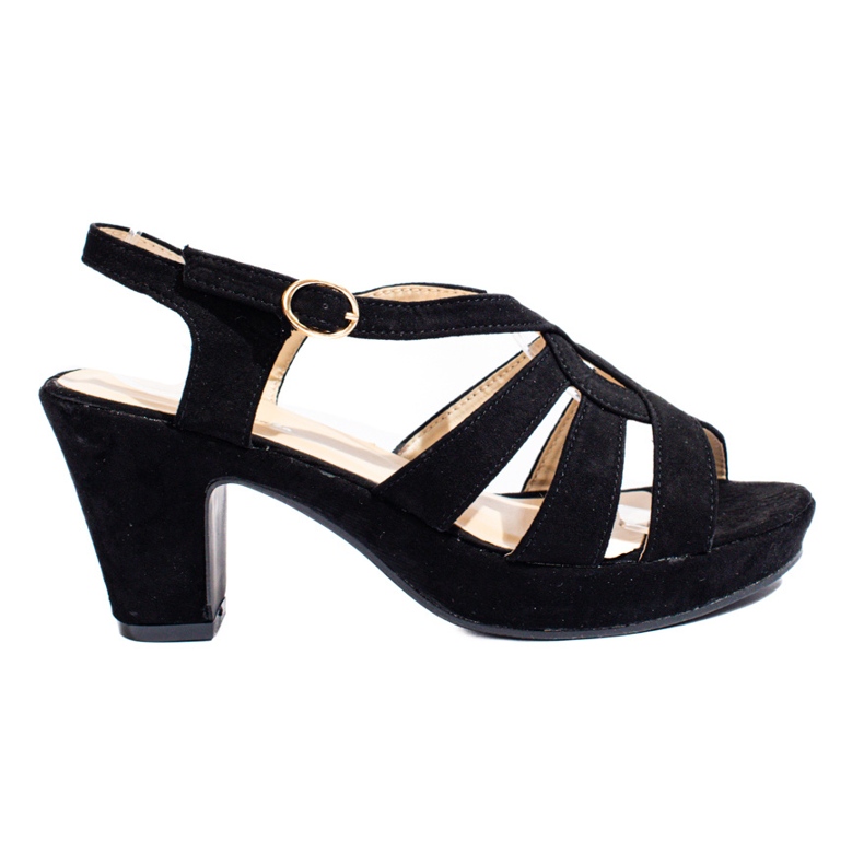 Damsandaler i svart mocka från Shelovet
