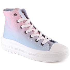 Platform ankel sneakers Big Star W INT1877B ombre blå