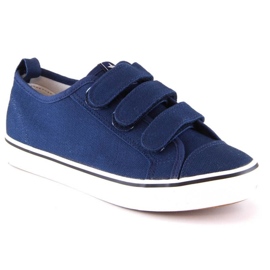 Kardborre sneakers News Jr EVE408C marinblå