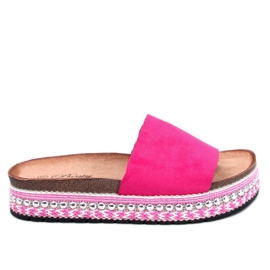 BM Flipflops med dekorerade sulor från Donnie Fuchsia rosa