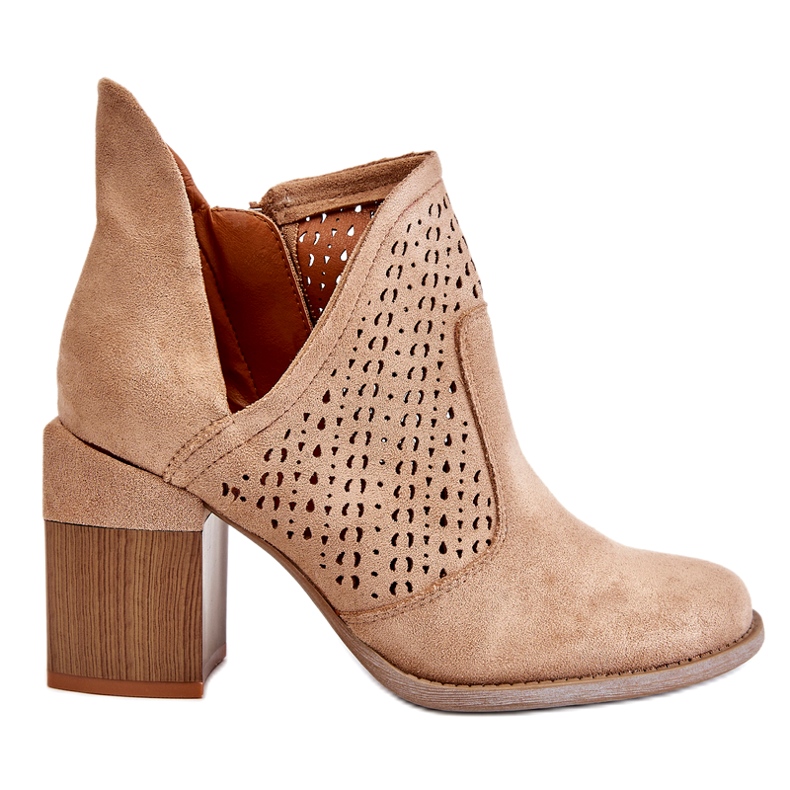 Bella Paris Layne Beige Mocka Cut Out Boots