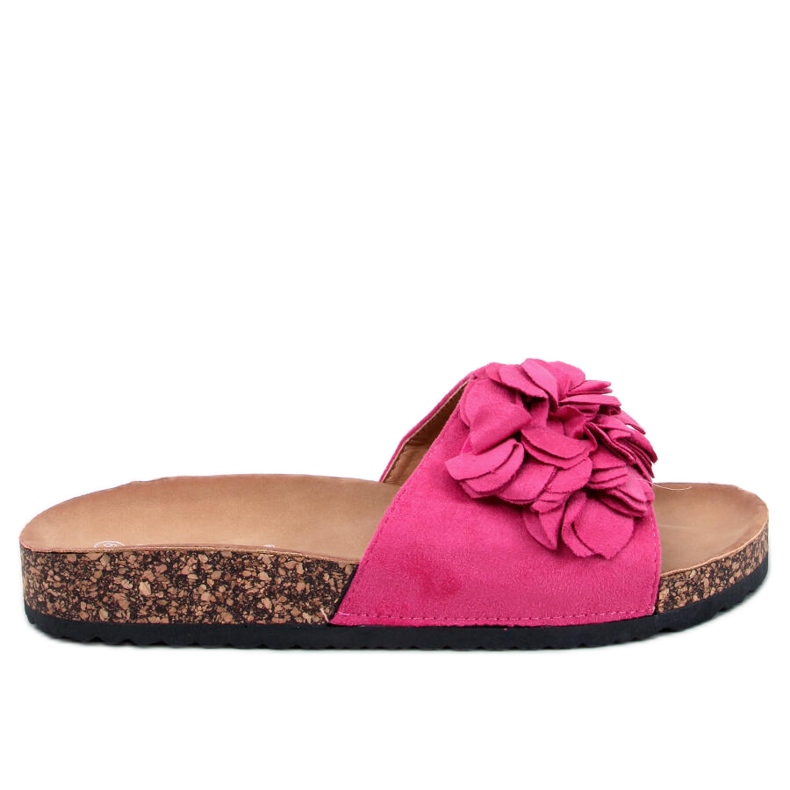 BM Korktofflor med blommor Fowley Fuchsia Peach rosa