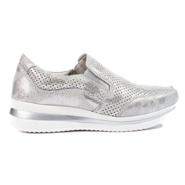 Plattsneakers i läder från Shelovet silver silver-
