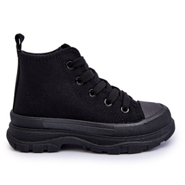 FR1 Barn High Sneakers Black Freeze svart