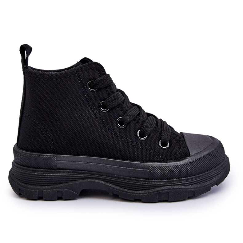 FR1 Barn High Sneakers Black Freeze svart