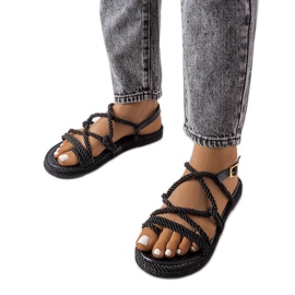 Svarta flätade sandaler från Burwell